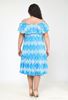 Picture of PLUS SIZE STRETCH OFF SHOULDER FRILL SLEEVE DRESS